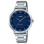 Casio LTP-VT04D-2A női karóra, ezüst acél szíj, tengerkék számlap, dobozzal