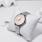 Casio LTP-VT04D-4A női karóra, rózsaszín számlap, ezüst acél szíj, WR30