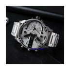 Diesel Mr. Daddy 2.0 DZ7421 férfi karóra, 57mm, acél, kvarc, ezüst/fehér