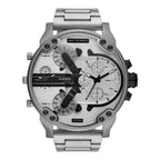 Diesel Mr. Daddy 2.0 DZ7421 férfi karóra, 57mm, acél, kvarc, ezüst/fehér