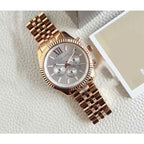 Michael Kors Lexington MK8313 női óra, rózsaarany acél, 45 mm, WR50 kronográf