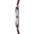 Emporio Armani AR1873 női karóra, barna bőr, ezüst 32 mm, WR30