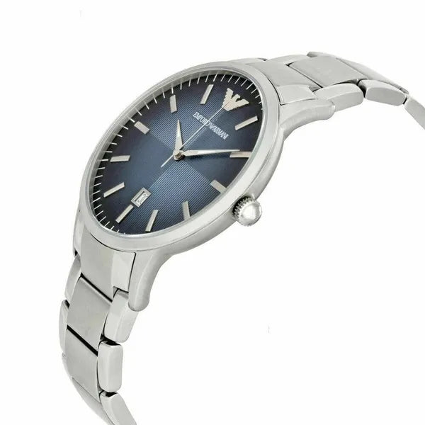 Emporio Armani Renato AR2472 férfi karóra, acél, 43 mm, kék számlap, WR50