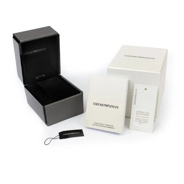 Emporio Armani Renato AR2472 férfi karóra, acél, 43 mm, kék számlap, WR50