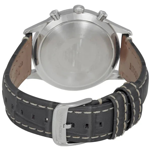 Emporio Armani AR1861 férfi karóra, 43 mm, acél tok, bőr szíj, kronográf, WR30