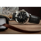 Orient Bambino V4 férfi automata, fekete számlap, bőr szíj, 38 mm, díszdobozzal
