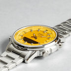 Casio AMW-880D-9A férfi karóra, analóg-digitális, acél szíj, WR50, sárga számlap