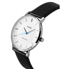 Casio MTP-VT04L-7E férfi karóra, bőr szíj, fehér számlap, WR30