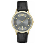 Emporio Armani Renato AR11049 férfi karóra, bőr szíj, arany tok, 43mm, WR50
