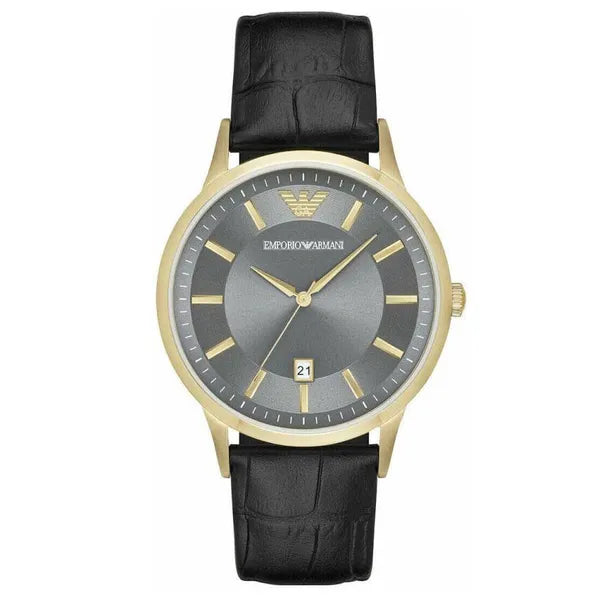Emporio Armani Renato AR11049 férfi karóra, bőr szíj, arany tok, 43mm, WR50