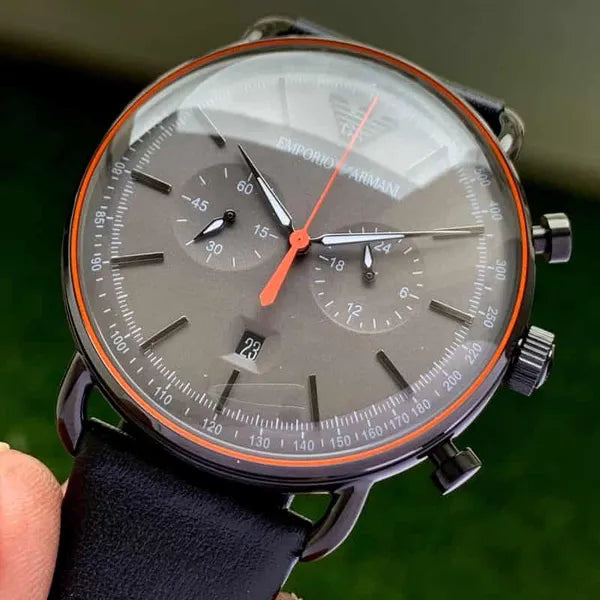 Emporio Armani AR11168 férfi kvarc karóra, bőr szíj, 44 mm, WR50