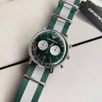 Emporio Armani AR11221 férfi karóra, kvarc, 44 mm, zöld számlap, textilszíj