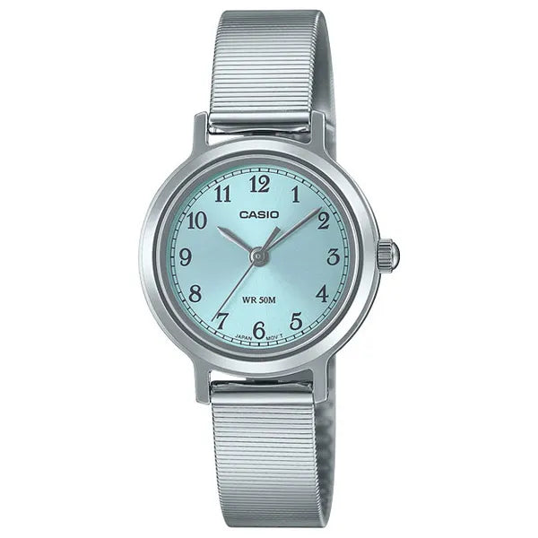 Casio LTP-1303D-1AVDF női kvarc karóra, acél szíj, fekete számlap, WR50, 30 mm