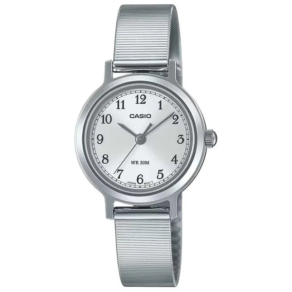 Casio LTP-1303D-1AVDF női karóra, acél szíj, fekete számlap, WR50