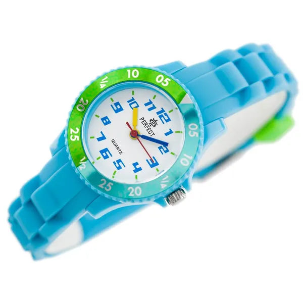 Női kvarc karóra, kék, gumi szíj, WR30, ásványi üveg, 31 mm