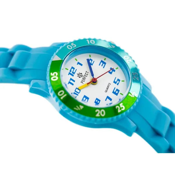 Női kvarc karóra, kék, gumi szíj, WR30, ásványi üveg, 31 mm