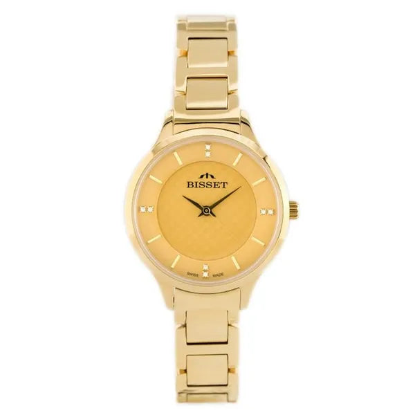 Bisset BSBE45 női karóra – arany, acél szíj, 34 mm, Ronda kvarc, WR30