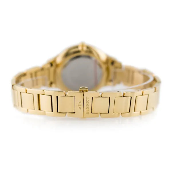 Bisset BSBE45 női karóra – arany, acél szíj, 34 mm, Ronda kvarc, WR30