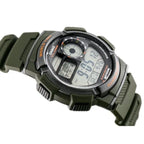 Casio AE-1000W-3AV férfi digitális kvarc óra, világidő, WR100, zöld