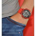 Casio AE-1000W-4AV férfi digitális óra, WR100, világidő, piros