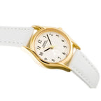 Casio LTP-1094Q-7B6 női karóra, 24 mm, arany tok, fehér bőrszíj, WR30