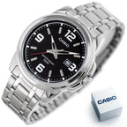 Casio MTP-1314D-1AV férfi karóra, acél szíj, fekete számlap, WR50, 43 mm