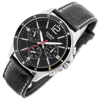 Casio férfi karóra MTP-1374L-1A, 44 mm, fekete bőr, WR50, dátum + díszdoboz