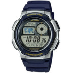 Casio AE-1000W-2AV férfi digitális óra, WR100, világidő, kék szíj