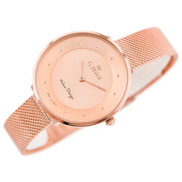 G. Rossi női karóra rózsaarany 38 mm Miyota kvarc WR30 + díszdoboz