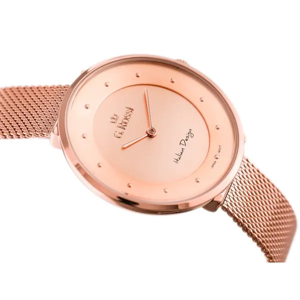 G. Rossi női karóra rózsaarany 38 mm Miyota kvarc WR30 + díszdoboz
