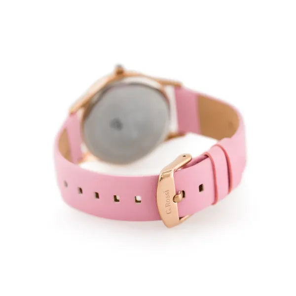 G. Rossi női karóra 10513A-4E2, rózsaarany, 38 mm, bőr szíj, kvarc, WR30