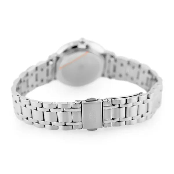 Bisset BSBE70 női karóra, nemesacél, ezüst, fehér számlap, 32 mm, 3 ATM