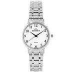 Bisset BSBE70 női karóra, nemesacél, ezüst, fehér számlap, 32 mm, 3 ATM