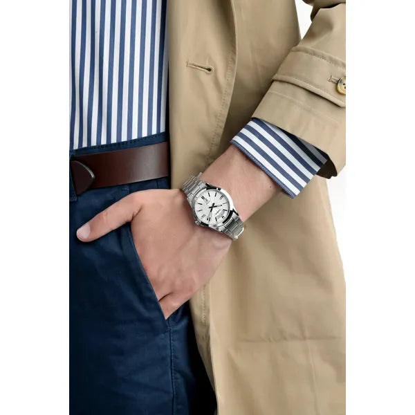 Casio MTP-1381D-7AVDF férfi karóra, ezüst, 40 mm, kvarc, WR50, nemesacél