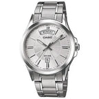 Casio MTP-1381D-7AVDF férfi karóra, ezüst, 40 mm, kvarc, WR50, nemesacél