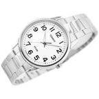 Casio MTP-1303D-7B férfi karóra, 40 mm, fehér számlap, acél, WR50, kvarc