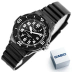 Casio LRW-200H-1BV női karóra, fekete, 33 mm, WR100, kvarc, gyanta