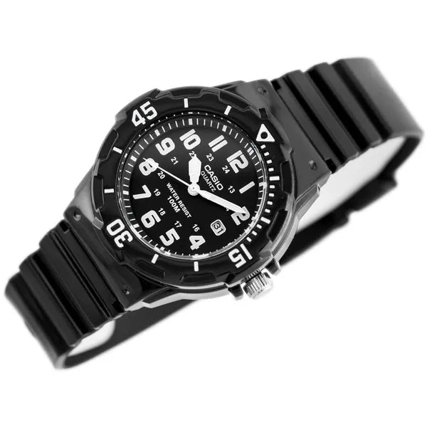 Casio LRW-200H-1BV női karóra, fekete, 33 mm, WR100, kvarc, gyanta