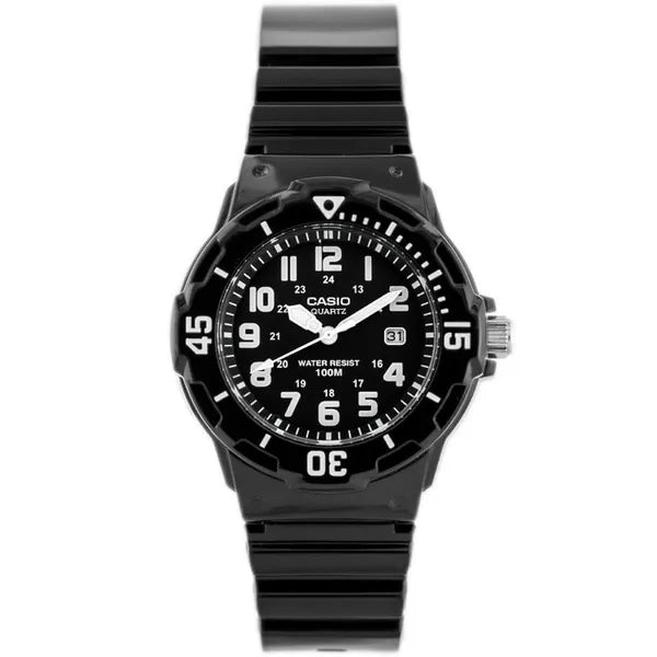 Casio LRW-200H-1BV női karóra, fekete, 33 mm, WR100, kvarc, gyanta