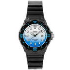 Casio LRW-200H-2EV női/lányka karóra, fekete szíj, kék-fehér számlap, WR100