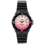 Casio LRW-200H-4EV női karóra, fekete műanyag szíj, rózsaszín számlap, WR100