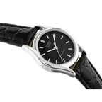 Casio LTP-1094E-1ARDF női karóra, fekete számlap, bőrszíj, WR30 + díszdoboz