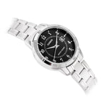 Casio LTP-V004D-1BUDF női karóra, ezüst rozsdamentes acél, fekete számlap, WR30