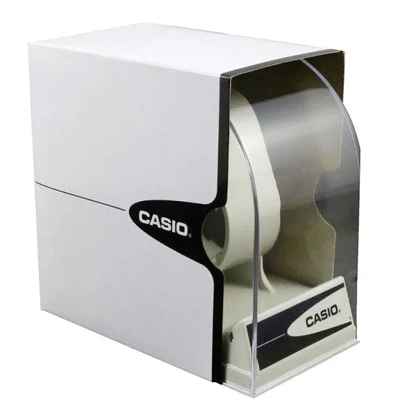 Casio MTP-V001GL-7B férfi karóra, arany tok, fehér számlap, fekete bőr szíj