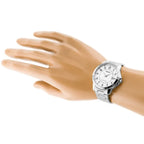 Casio férfi karóra MTP-V004D-7B, acél szíj, fehér számlap, dátum, WR30