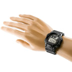 Casio W-735H-1AV férfi digitális karóra, WR100, rezgő riasztás, fekete, LED