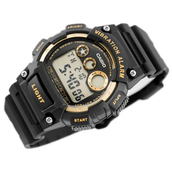 Casio W-735H-1A2V férfi digitális óra, Super Illuminator, WR100, fekete