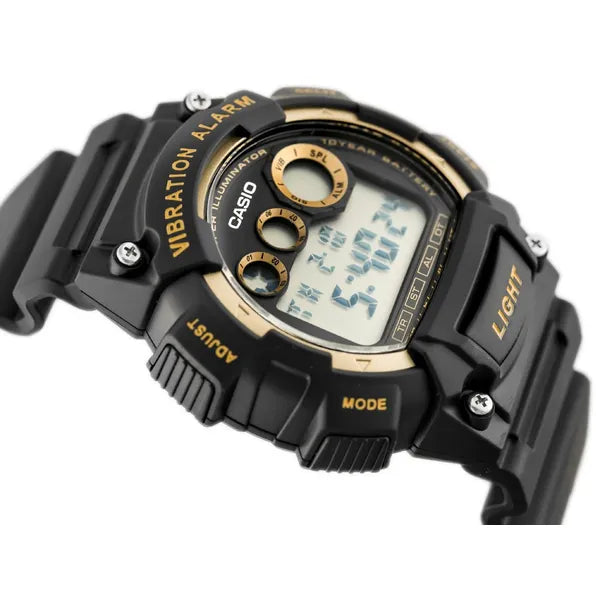 Casio W-735H-1A2V férfi digitális óra, Super Illuminator, WR100, fekete