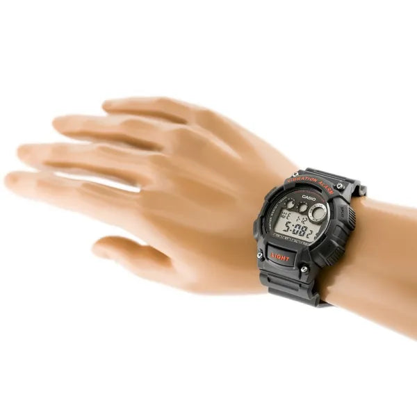 Casio W-735H-8AV férfi sportóra, WR100, Super Illuminator, rezgő ébresztő, 47 mm