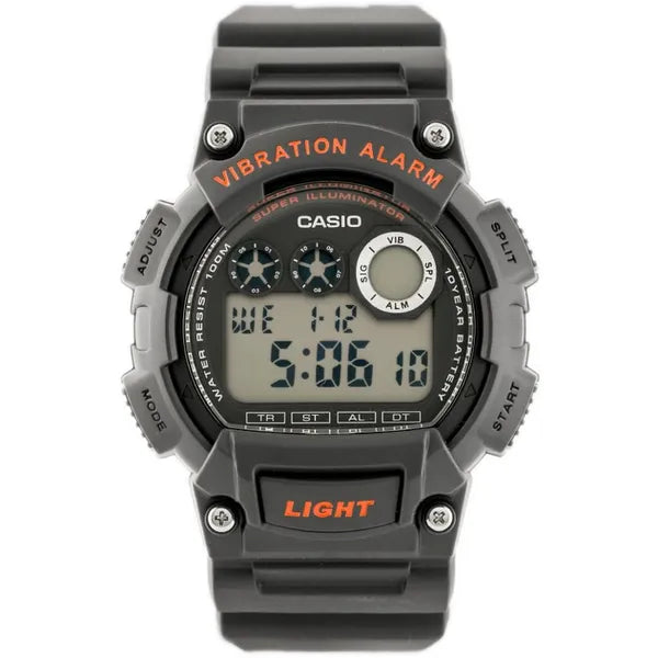 Casio W-735H-8AV férfi sportóra, WR100, Super Illuminator, rezgő ébresztő, 47 mm